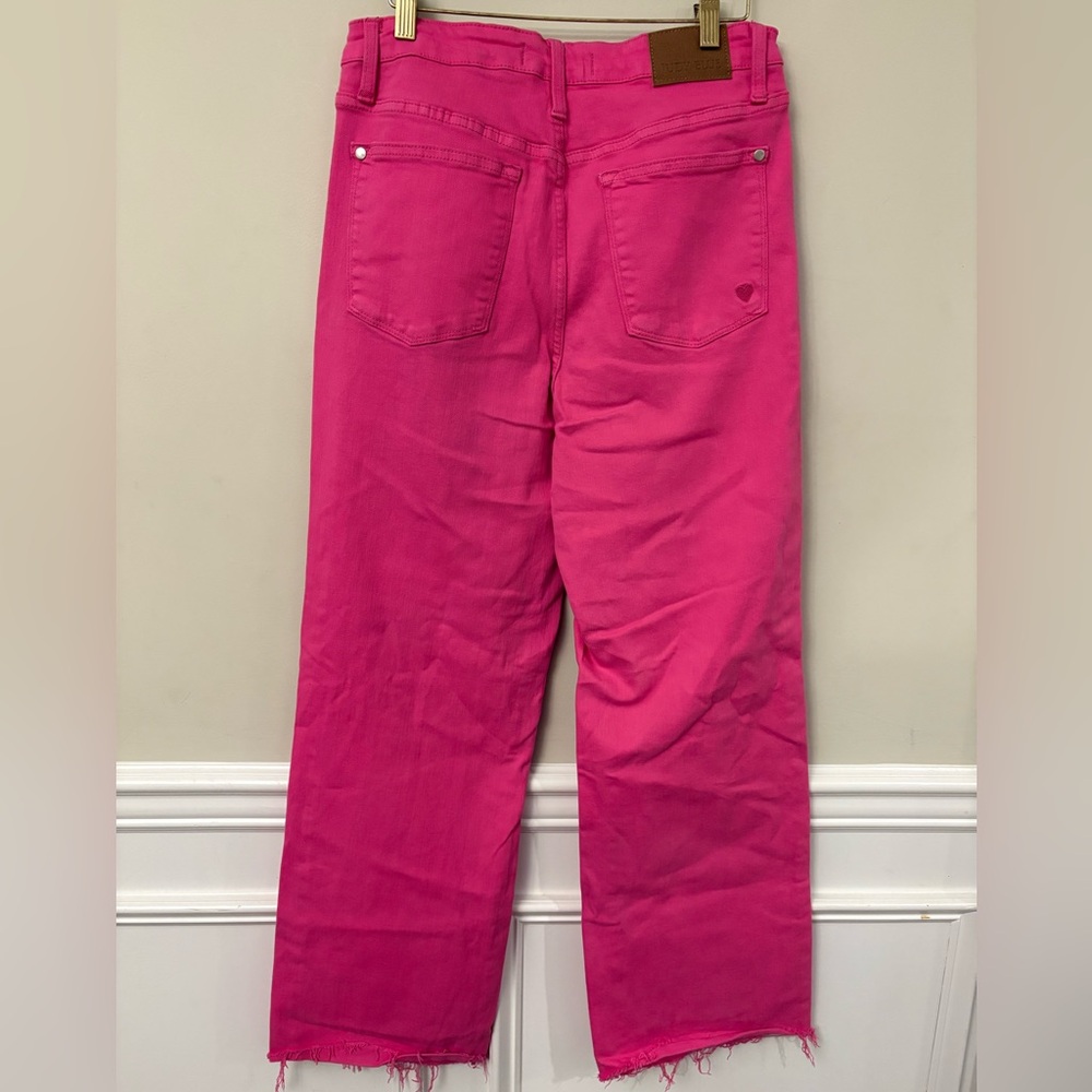 Judy Blue Vibrant Pink Straight Leg Jeans - Picture 6 of 8